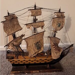mid-century model of the 1690 Navio Espanol war ship.